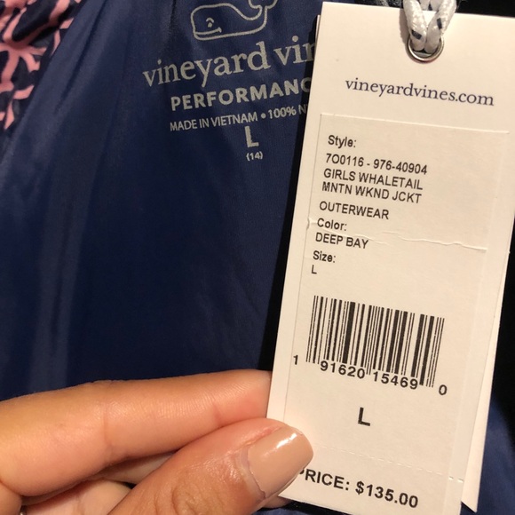 NWT Vineyard Vines Girls Whale Tail Jacket - Picture 5 of 5